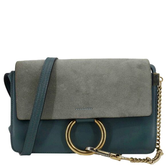 Chloe Handbags - Chloe  Faye Small Suede Shoulder Bag Gray